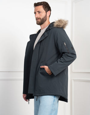 Men's Parka with Baby Pouch