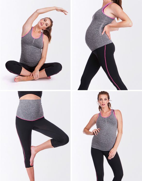 Buy Yoga Workout Pants Maternity Running Sport Leggings Mesh Fitness  Exercise Athletic Navy at Amazon.in