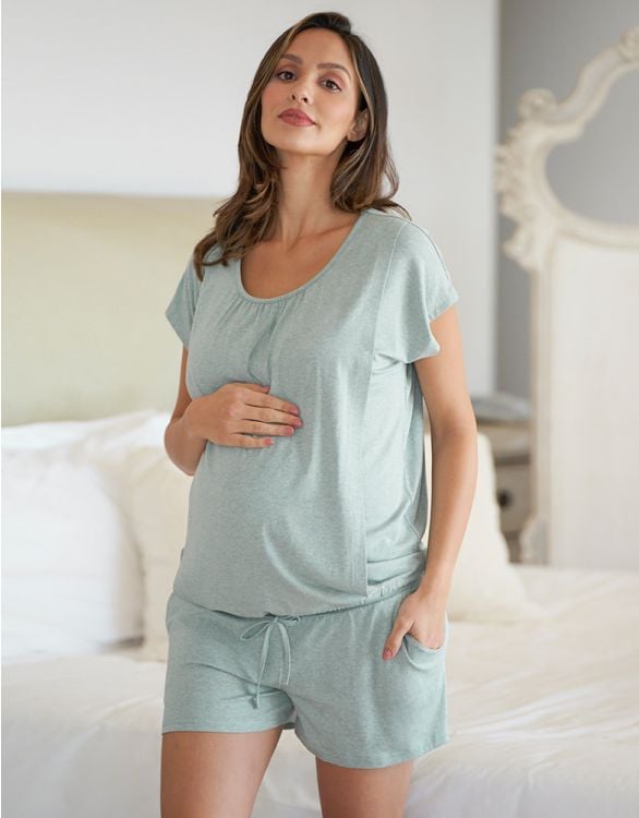 Ultra-Soft Maternity & Nursing Short Pajamas