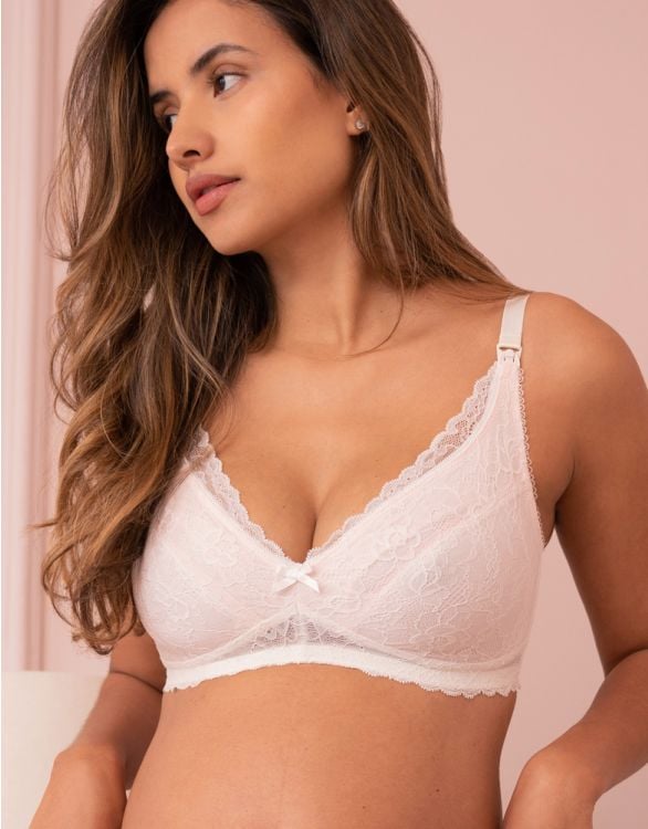 Shop Lace Detail Padded Non-Wired Nursing Bra Online