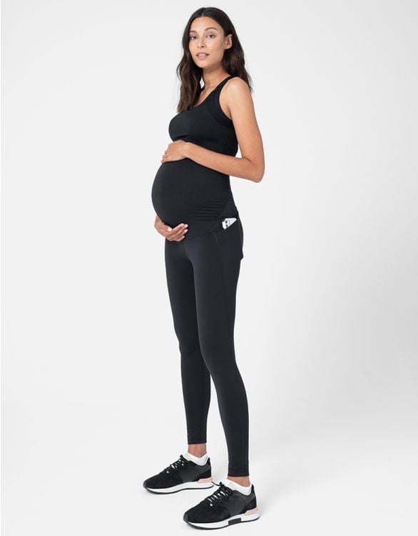 Black Bump & Back Support Maternity Leggings | Seraphine