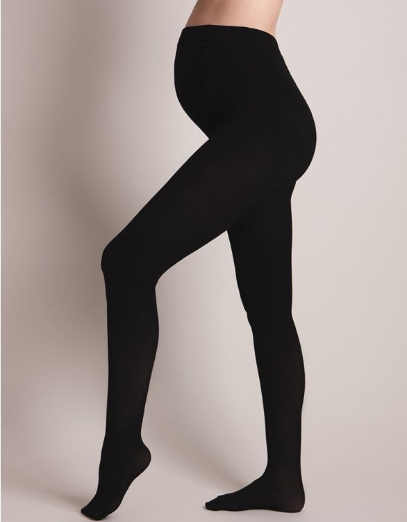 Black Bamboo Over Bump Maternity Leggings