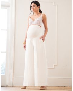 Wide Leg Over Bump Trousers