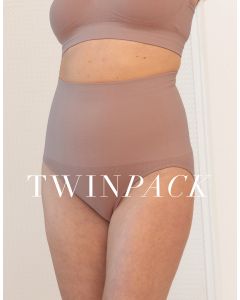 Post Maternity Shaping Briefs – Cappuccino Twin Pack