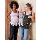 Maternity & Nursing Tops – Blush & Khaki Twin Pack