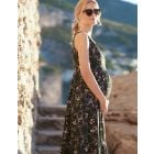 Floral Woven Maternity & Nursing Midi Dress