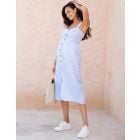 Linen & Cotton Midi Maternity & Nursing Dress 