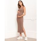 Ribbed Jersey Bodycon-Style Maternity & Nursing Dress