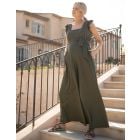 Wide-Leg Maternity-To-Nursing Jumpsuit With Zip 