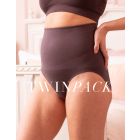 Post Maternity Shaping Briefs – Chocolate Twin Pack