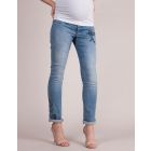Embroidered Boyfriend Maternity Jeans