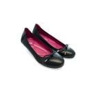Seraphine Black Ballet Pumps with Pink Insoles