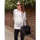 White Cable Knit Maternity & Nursing Jumper