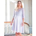 Pale Blue Lace Maternity & Nursing Dress
